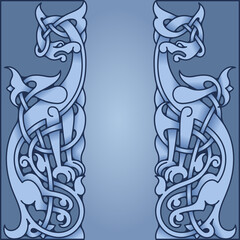 Ethnic vintage border. Vector illustration