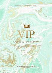 Marble wedding invitation cards set. Luxury wedding invite cards with golden marble texture and gold border pattern vector design template