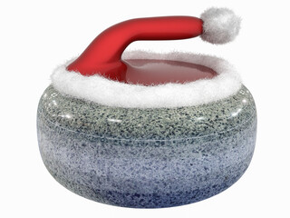3D Illustration of a stone for playing curling