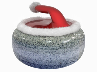 3D Illustration of a stone for playing curling