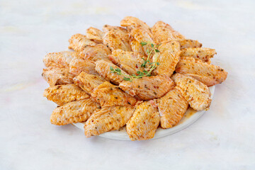 chicken wings on a white background