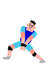 Obraz premium バレーボール アンダーハンドパス