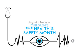 children's eye health and safety month poster design
