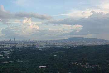 time lapse of clouds over city