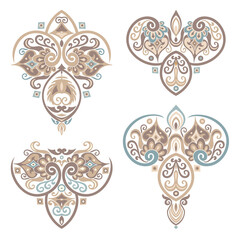 Vector ornamental nature vintage design elements
