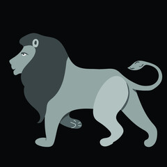 Lion Simple Vector Illustration Art