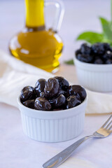 olives on a white background