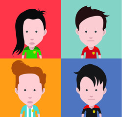 People avatars, Vector women, men avatar