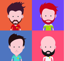 People avatars, Vector women, men avatar