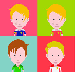 People avatars, Vector women, men avatar