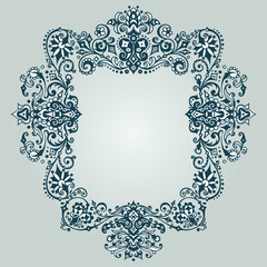 Vector ornamental nature vintage border