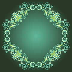 Vector ornamental nature vintage border