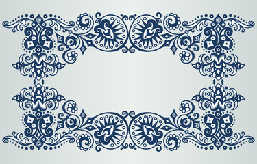 Vector ornamental nature vintage border