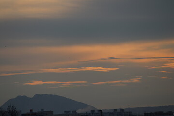 sunset in the sky