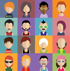Collection of avatars  ( Man and woman Characters )