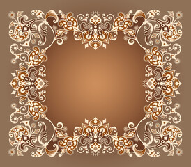 Vector ornamental nature vintage border