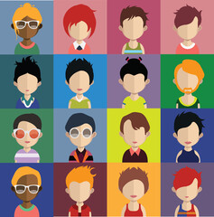 Collection of avatars (  Man and woman Characters )