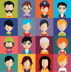 Collection of avatars  ( Man and woman Characters )