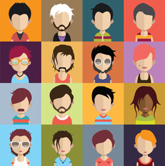 Collection of avatars  ( Man and woman Characters )