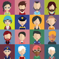 Collection of avatars  ( Man and woman Characters )