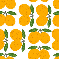 seamless pattern with hand drawn orange fruit. creative designs for fabric, wrapping, wallpaper, textile, apparel.