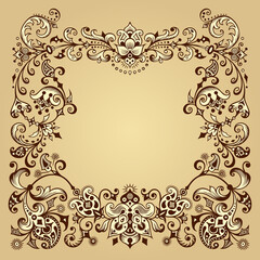 Vector ornamental nature vintage border