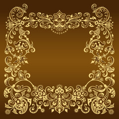 Vector ornamental nature vintage border