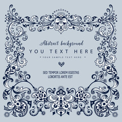 Vector ornamental nature vintage border