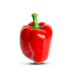 Sweet red bell pepper isolated on a white background