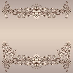 Vector ornamental nature vintage border