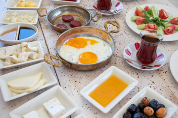 spreading breakfast - turkish breakfast