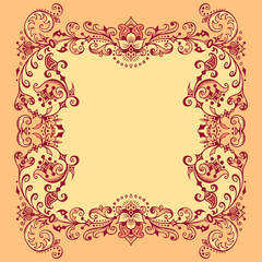 Vector ornamental nature vintage border