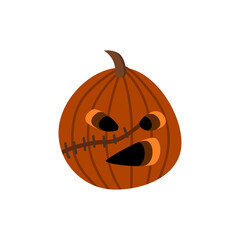 Halloween pumpkin isolated on white