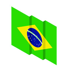 Fototapeta premium Isometric flag of Brazil