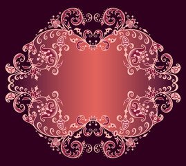 Vector ornamental nature vintage border