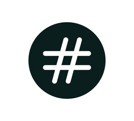 Hashtag icon vector logo illustration