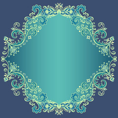 Vector ornamental nature vintage border