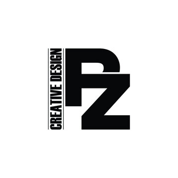 Letter PZ simple logo icon design vector