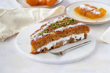 creamy bread dessert