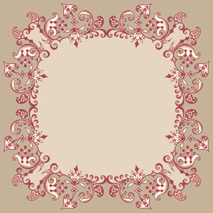 Vector ornamental nature vintage border