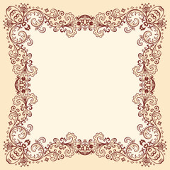 Vector ornamental nature vintage border