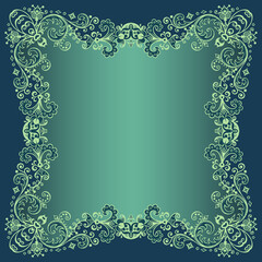 Vector ornamental nature vintage border