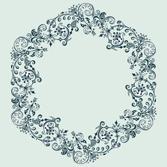 Vector ornamental nature vintage border