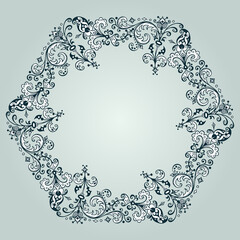 Vector ornamental nature vintage border