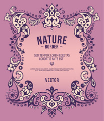 Vector ornamental nature vintage border