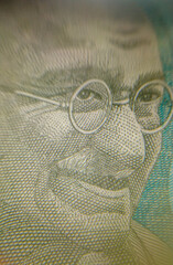 close up of Indian money Gandhiji