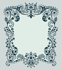 Vector ornamental nature vintage border