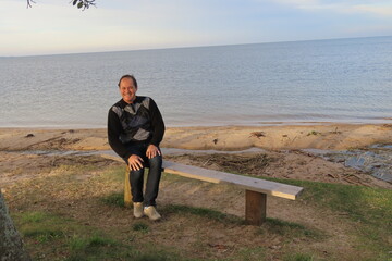 man on the beach