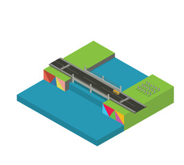 bridge in Isometric view