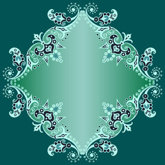 Vector ornamental nature vintage border